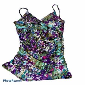 Kenneth Cole NY Women’s Tankini Top Swimsuit Swim Top